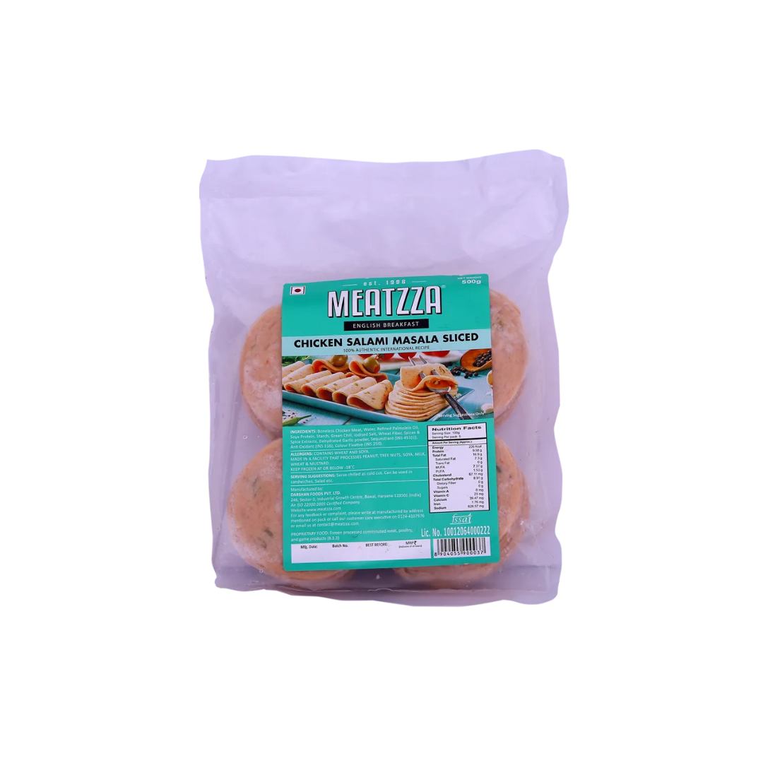 Buy Meatzza Chicken Salami Masala Sliced