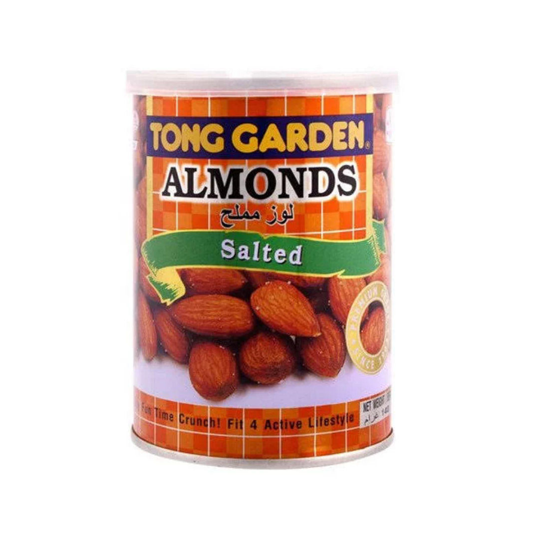 luckystore Healthy Foods > Nuts & Berries Tong Garden Almonds Salted Snacks Tin 140g