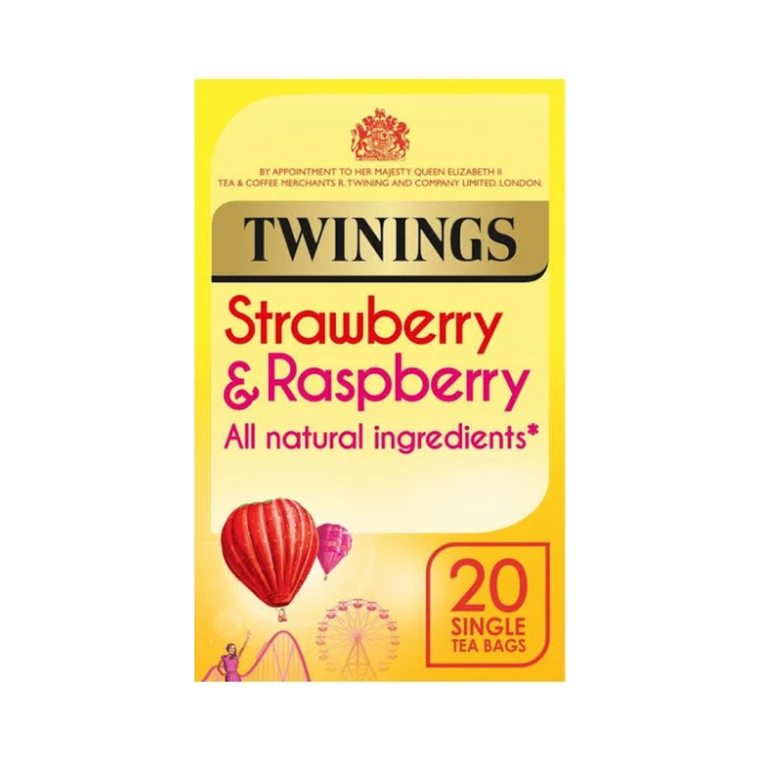 luckystore Imported Tea Twinings Strawberry & Raspberry Tea - 20 Tea bags