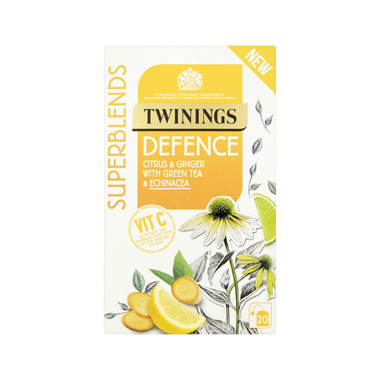 luckystore Imported Tea Twinnings Defence Citrus and Ginger with Green Tea and Echinacea 20 Bags