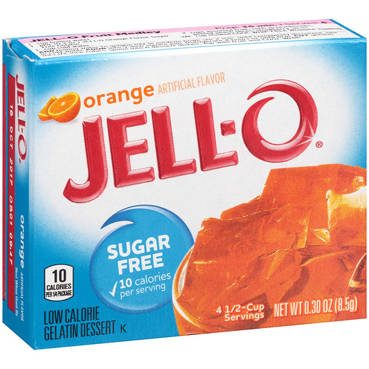 Luckystore.in Baking Essentials > Gelatin Jell-O Orange Sugar Free Gelatin Jelly 8.5g