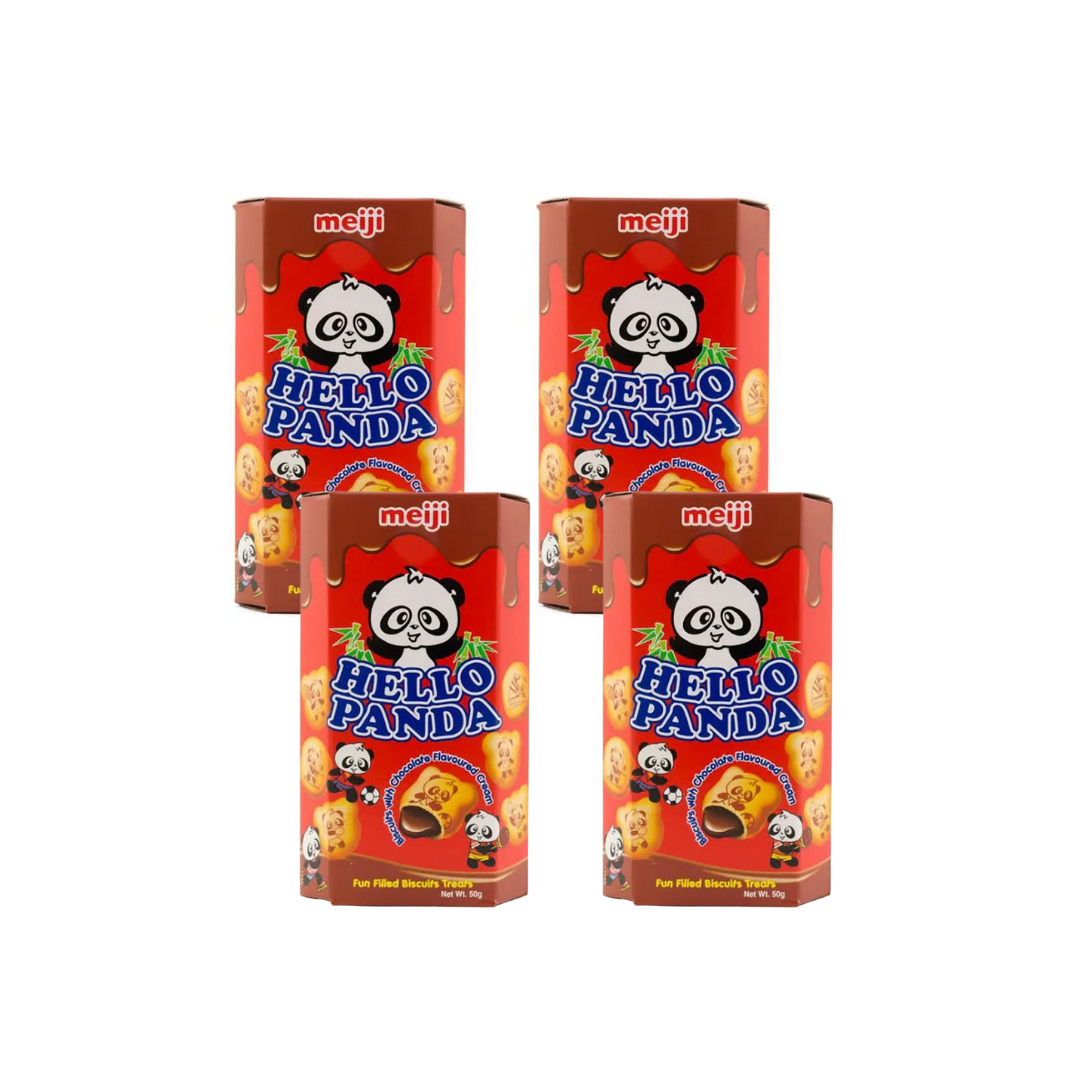 Luckystore.in Biscuits & Cookies Meiji Hello Panda Chocolate Biscuits 100g (Pack of 4)