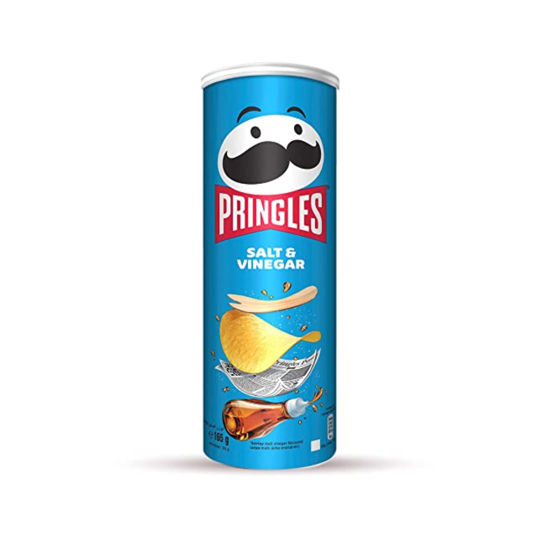 Luckystore.in Chips Wafers Pringles Salt & Vinegar, 165g (Imported)