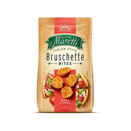 luckystore Lucky Exclusives Maretti Oven Baked Bruschette Chips Sweet Chili, Pizza Flavour 70g (Pack of 3)