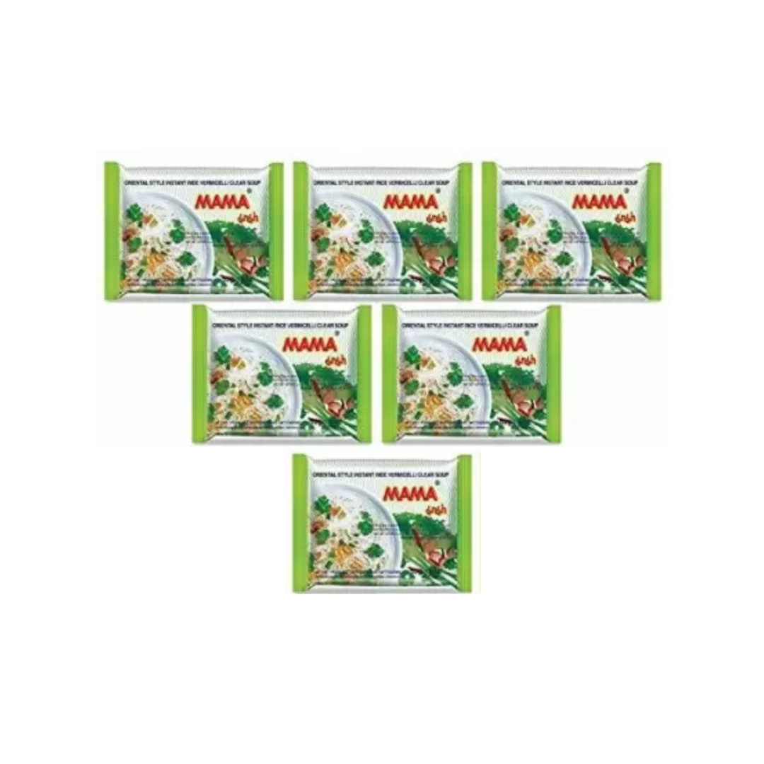 luckystore Noodles Mama Instant Rice Noodles Gluten Free 55g (pack of 6)