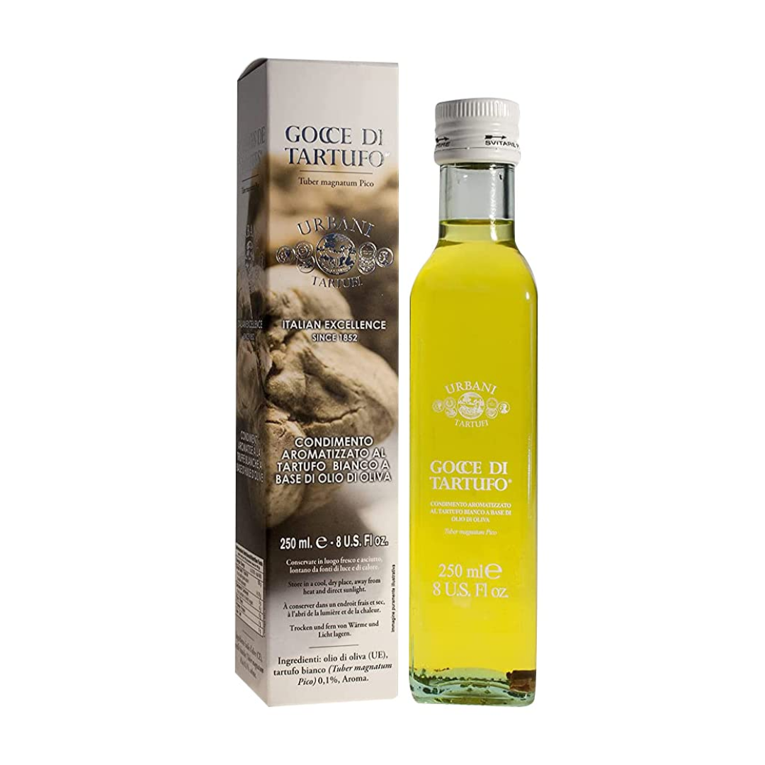 luckystore Oils and Vinegar > New Arrivals Urbani Tartufi White Truffle Flavored Condiment Based on Olive Oil, 250 ml