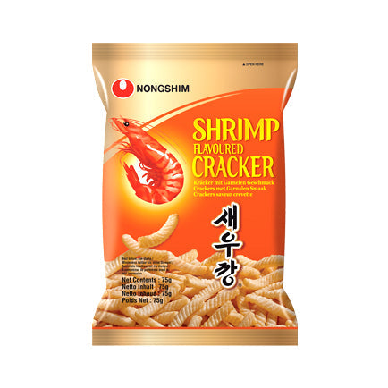 luckystore Pan Asian Products > Chips Wafers Nongshim Nong Wedge Shrimp Flavoured Crackers - Hot & Spicy, 75g x 4