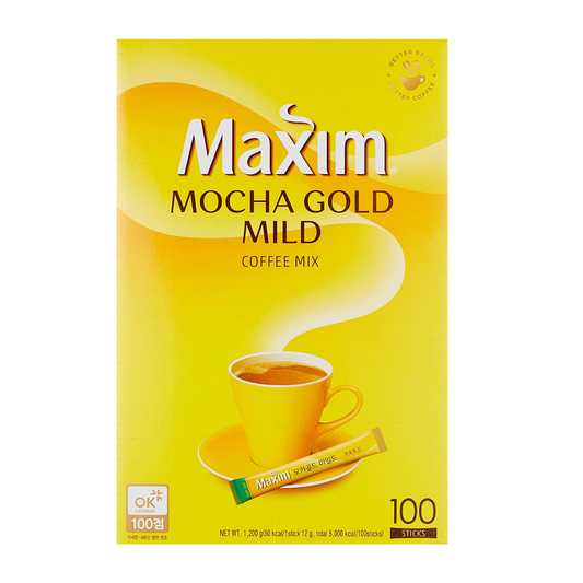 luckystore Pan Asian Products > Coffee > New Arrivals Maxim Mocha Gold Mild Coffee Mix, 100 Sticks, 1200g