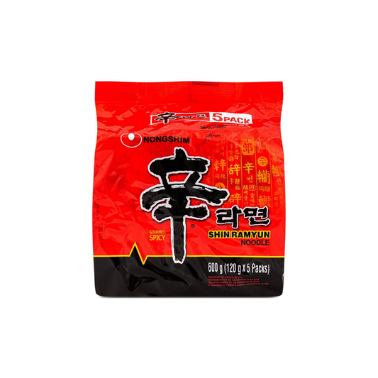 luckystore Pan Asian Products > Noodles > Best Sellers > Vegan Nongshim Shin Ramyun Noodle, (Pack of 5)120g