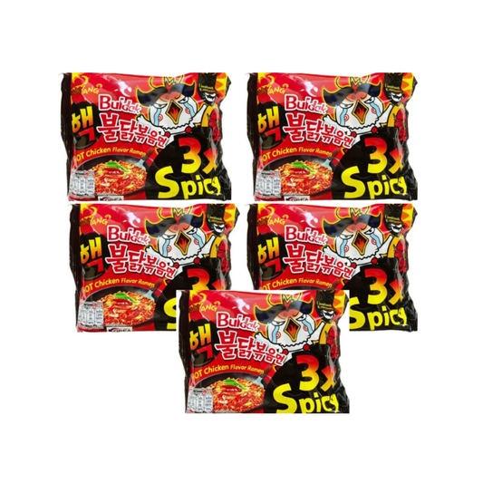 luckystore Pan Asian Products > Noodles Samyang Buldak Fire Chicken Noodles 3X Spicy (Pack of 5)