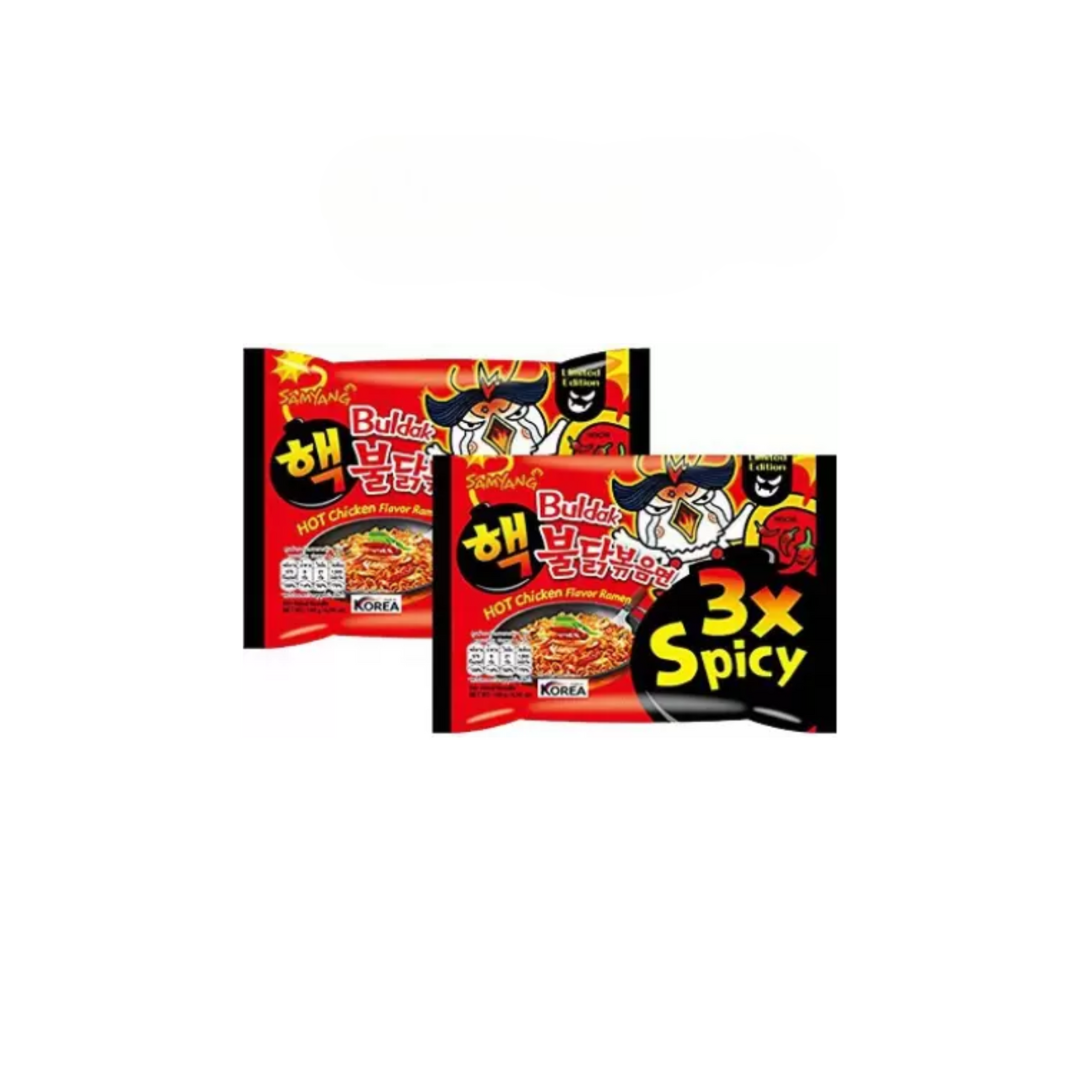 Buy Samyang Hot Chicken Flavor Ramen Buldak 3X Spicy Instant Noodles 140g  (Pack of 2) 