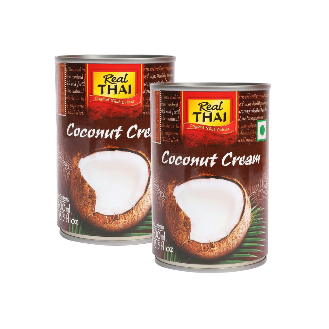 luckystore Pan Asian Products > Thai Real Thai Coconut Cream 400ml (PACK OF 2)