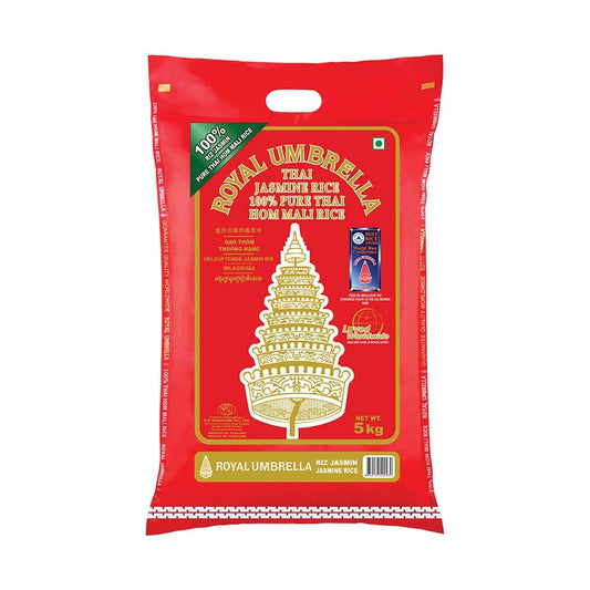 luckystore  imported rice thai > Thai Royal Umbrella 100% Pure Thai Jasmine Rice, 5Kg, Product of Thailand