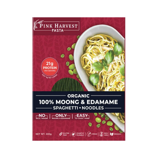 luckystore Pasta Pink Harvest Farms 100% Moong & Edamame Spaghetti Noodles, 200 g