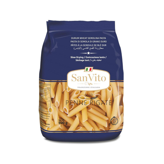 luckystore Pasta San Vito Durum Wheat Pasta, Penne Rigate (N.69), 500 g