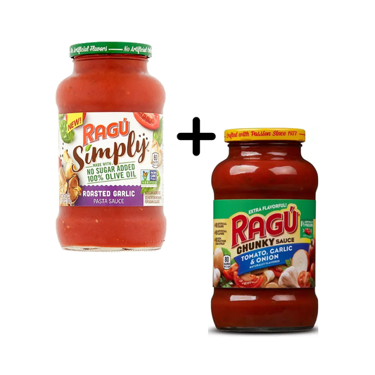 Buy Ragu Simply Roasted Garlic Pasta Sauce + Ragu Chunky Sauce Tomato, Garlic & Onion Combo Pack