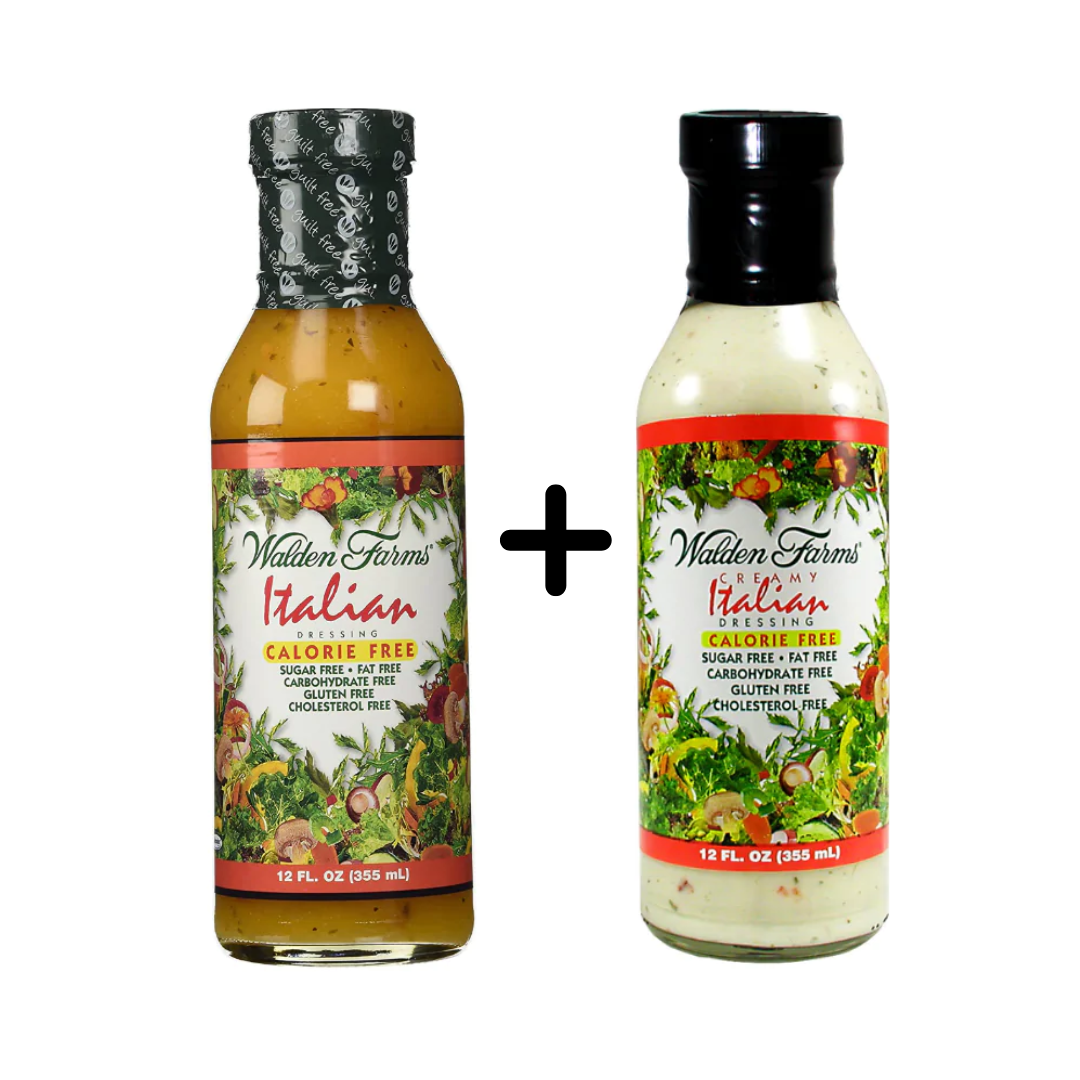 luckystore Sauces - Spreads Walden Farms Italian Dressing 355ml + Walden Farms Creamy Italian Dressing 355ml (Combo Pack)