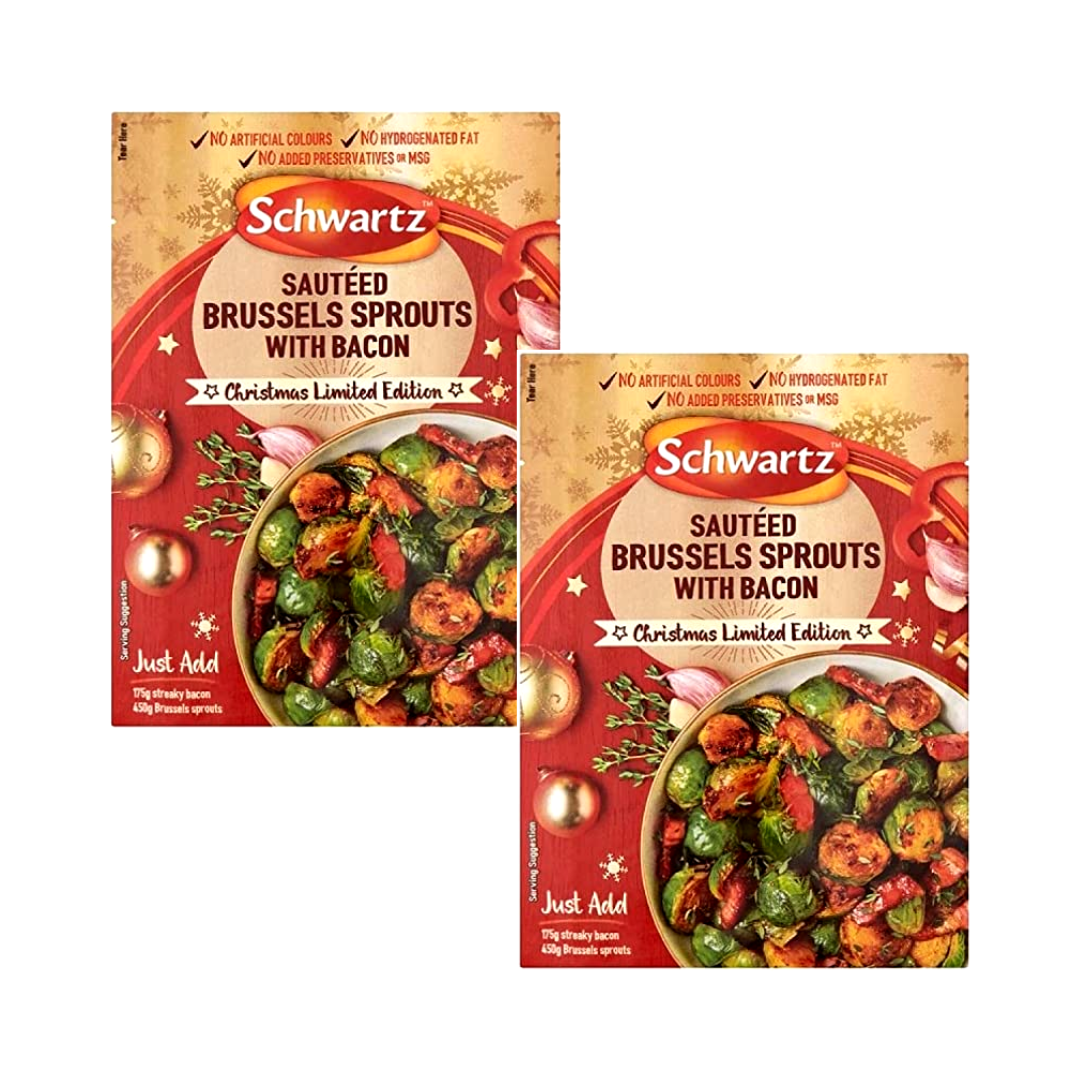 luckystore Spices & Seasonings Schwartz Sautéed Brussels Sprouts with Bacon Seasoning 30g (Pack of 2)