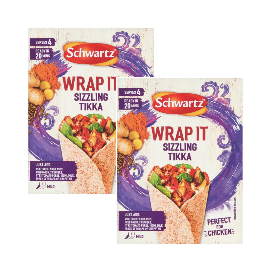 luckystore > Buy Schwartz Sizzling Tikka Wrap It Recipe Mix