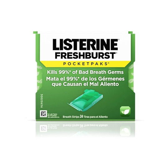 luckystore breath or  mouth fresh  & Chewing Gums Listerine Breath Strips - Fresh Burst, Pocketpaks, 24 pcs