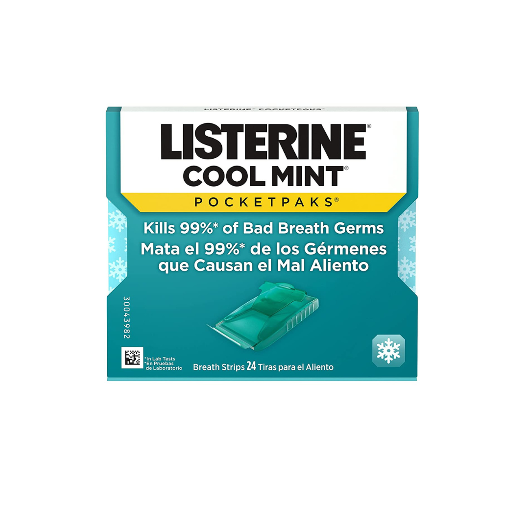 luckystore Toffees & Chewing Gums Listerine Cool Mint Pocket packs Breath Strips Kills Bad Breath Germs