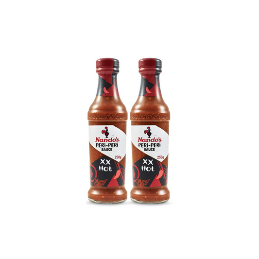 Nando's Sauce - Peri-Peri Sauce 250g Pack of 2 | Spicy and Tangy Hot Sauce Bottle