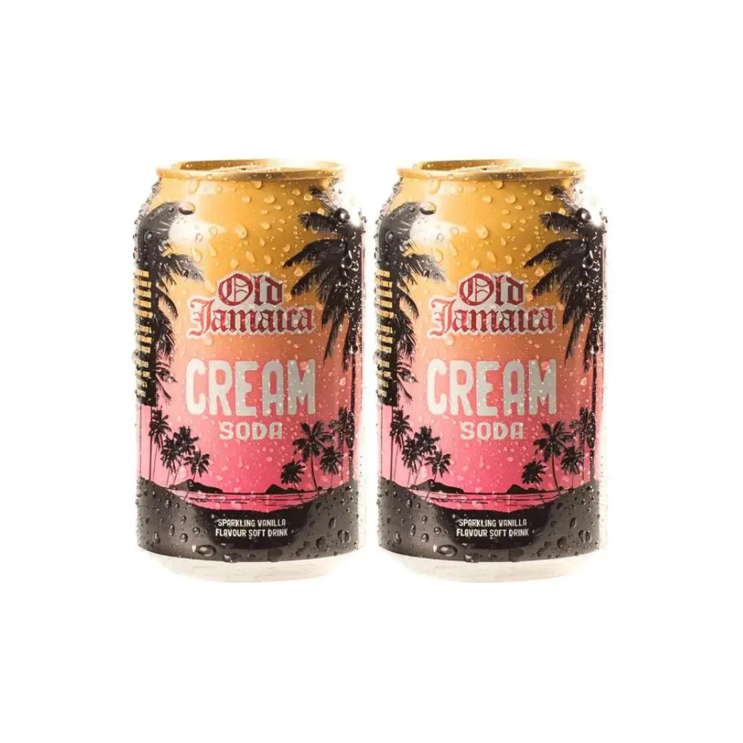 Old Jamaica Cream Soda 330ml pack of 2 vanilla cream soda cans
