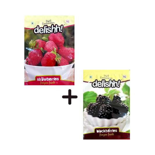 Buyy Delishh Fresh Frozen Strawberries & Blackberries Combo Pack