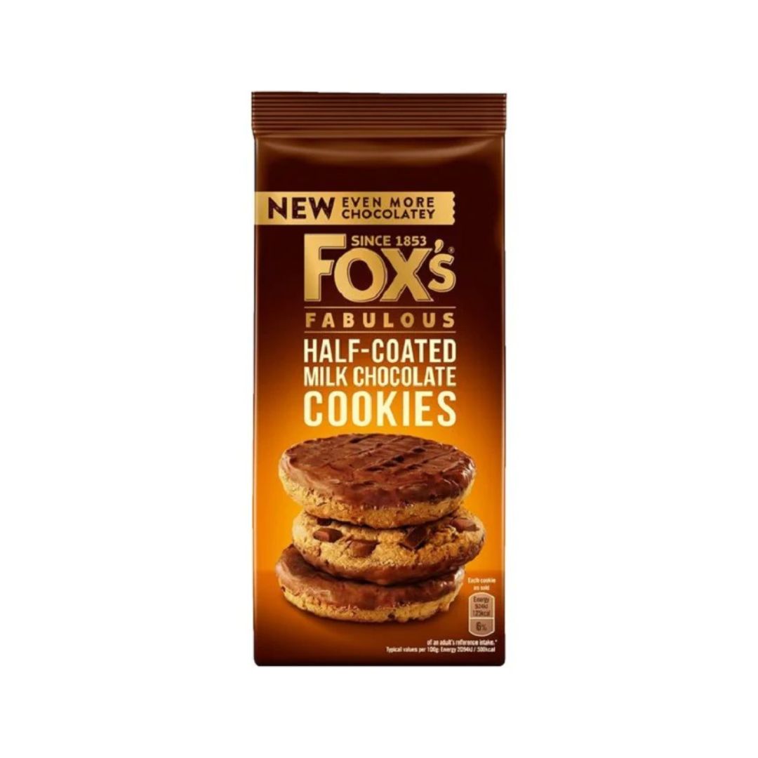 Buy FOX'S Fabulous Half Coated Milk Chocolate Cookies