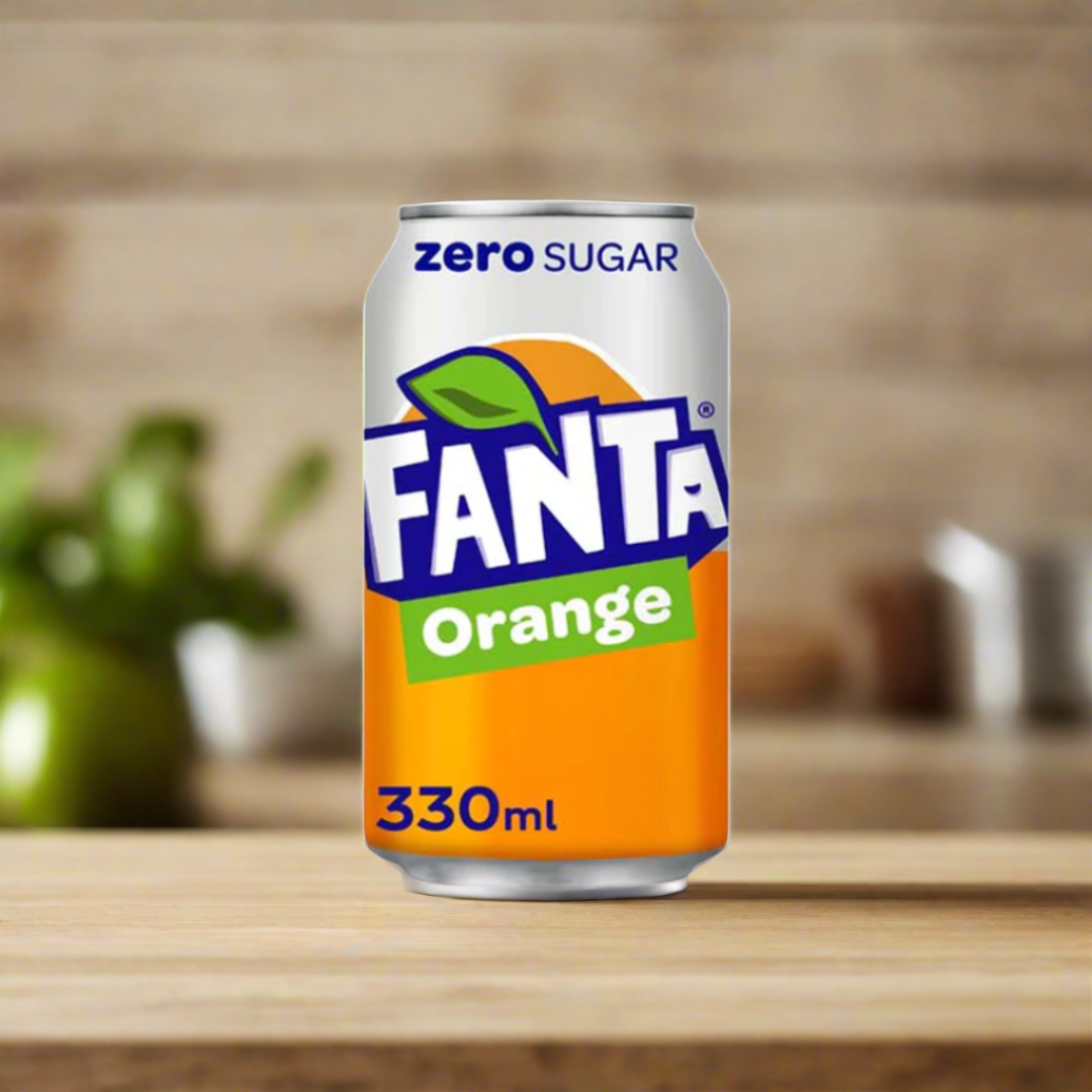 Fanta Zero Sugar Orange Flavour Soft Drink Can 330 Ml