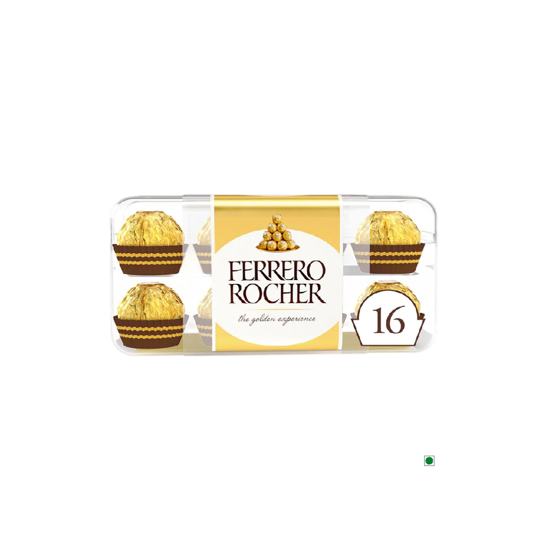 luckystore ferrero rocher > Ferrero Rocher, Exquisite Hazelnut and Milk Chocolate Premium Gift Box - 16 Praline, 200g