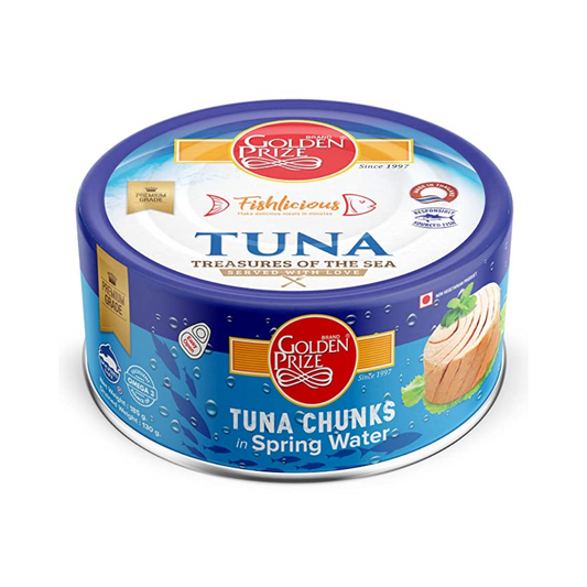 Golden Prize Canned Tuna Chunks in Spring Water, 185g