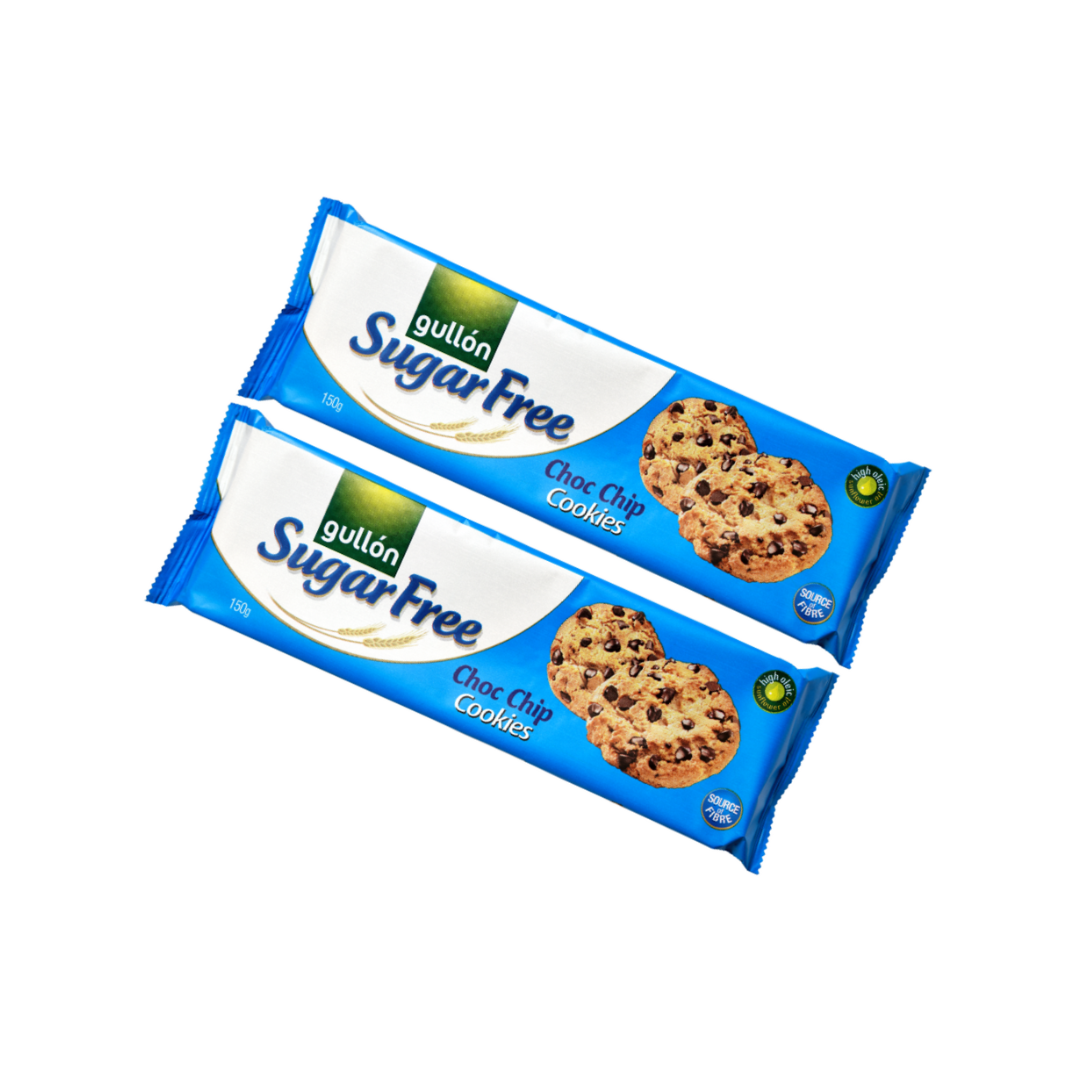 Gullon Sugar Free Chocolate Chip Cookies 150g (Pack of 2)