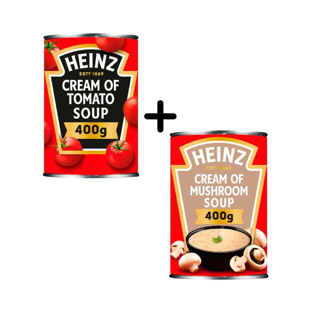 Buy Introducing Heinz Cream Of Mushroom Soup + Heinz Cream Of Tomato Soup Combo Pack.