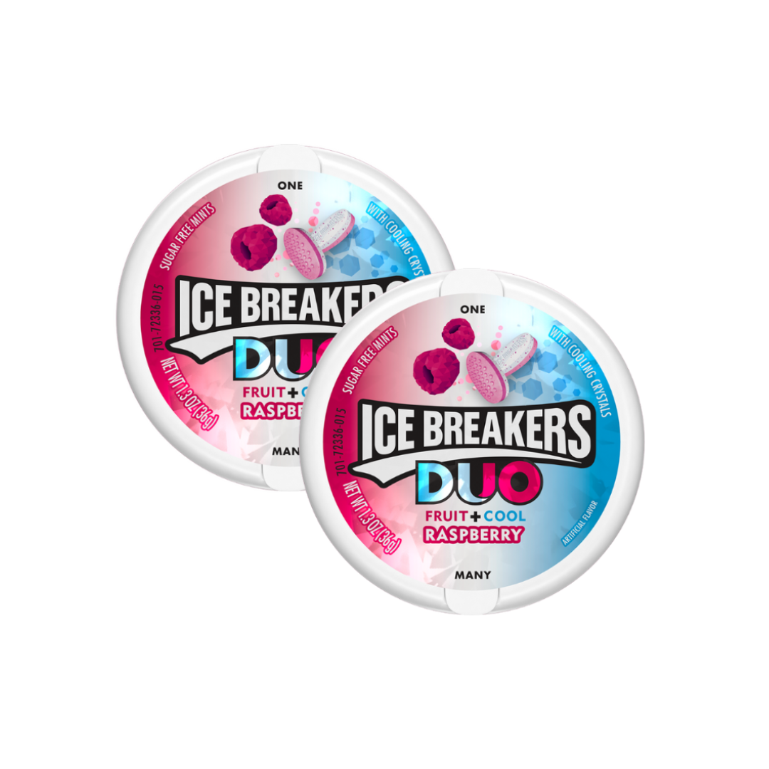 Ice Breakers Duo Fruit + Cool Mints, Raspberry