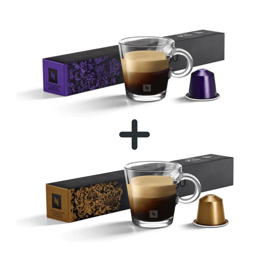 Buy Nespresso Ispirazione Firenze Arpeggio Coffee Capsule + Nespresso Ispirazione Genova Livanto Coffee Pods Combo Pack.
