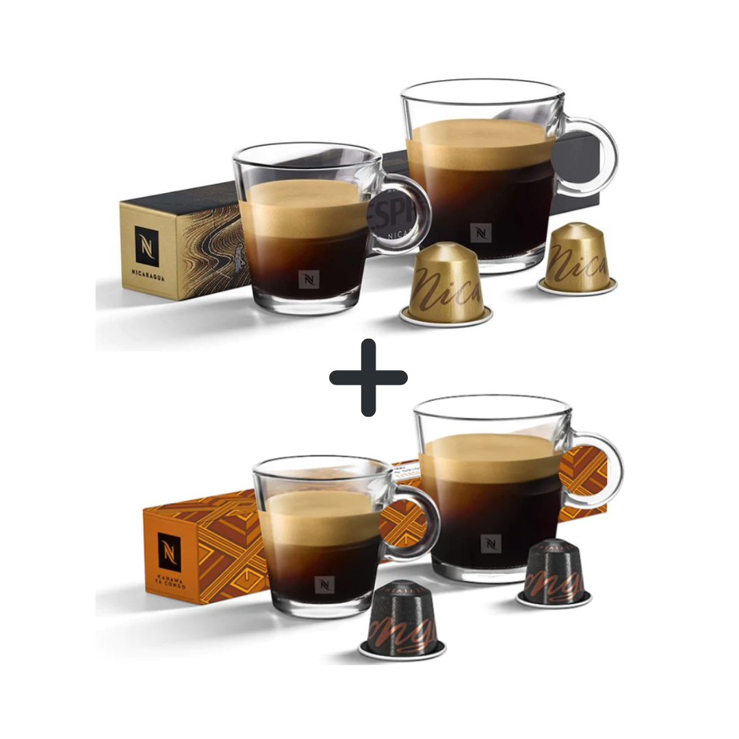 Product Nespresso Kahawa Ya Congo 10 pods + Nespresso Master Origin Nicaragua, 10 Pods.