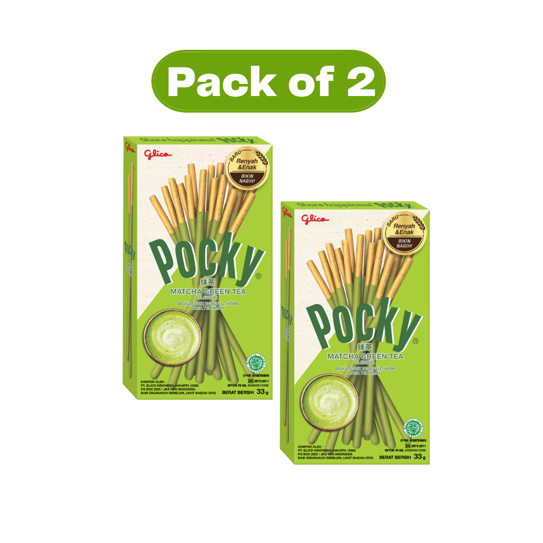 Buy Glico Pocky Matcha Green Tea Cream Covered Biscuit Sticks