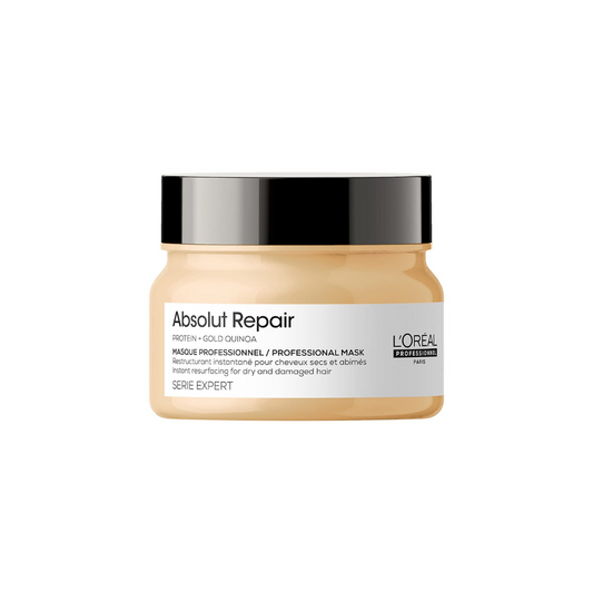 L'Oréal Professionnel Serie Expert Absolut Repair Mask | Hair mask provides deep conditioning & strength | With Gold Quinoa & Wheat Protein, 250gms