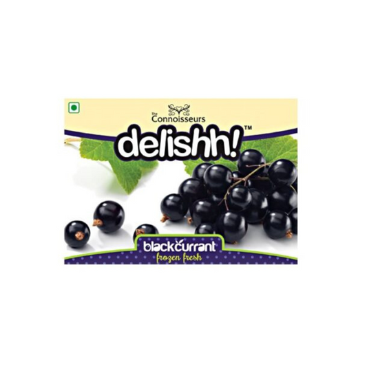 Delishh Blackcurrant - Frozen Fresh, 500 g Box