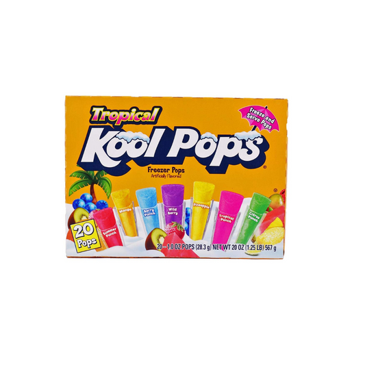 Kool Pops Tropical Freezer Pops 20 Pops - Pack of 1 (Imported) - Luckystore.in