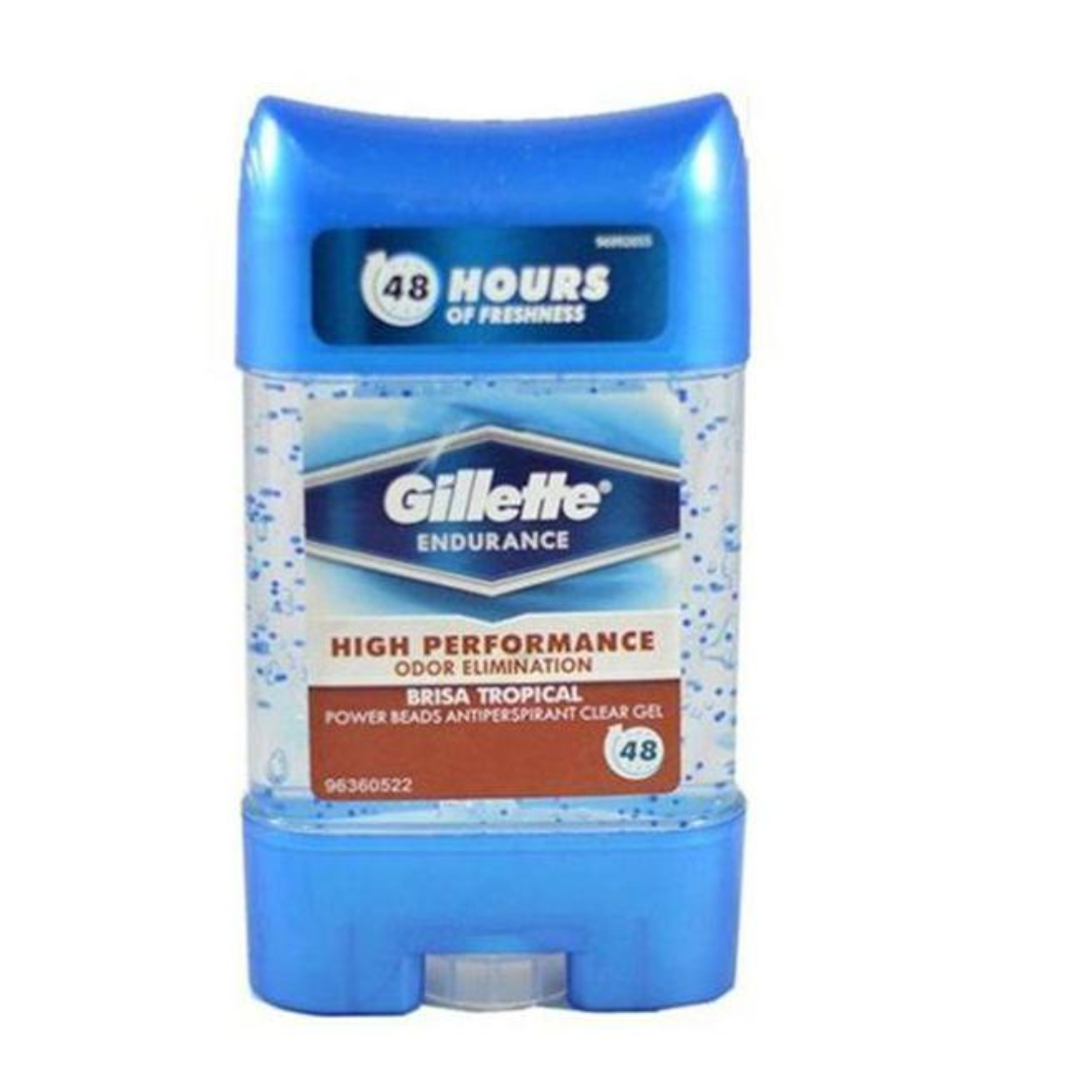Gillette Endurance Brisa Tropical Antiperspirant Clear Gel Deodorant Stick - For Men (70 ml)