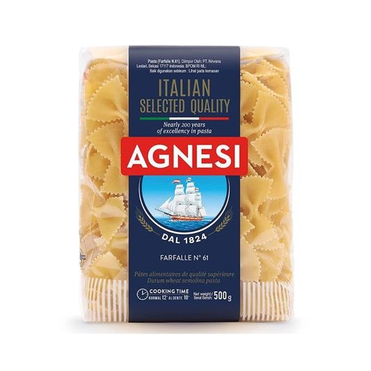 Agnesi Farfalle Pasta, 500g, Product of Italy - Luckystore.in