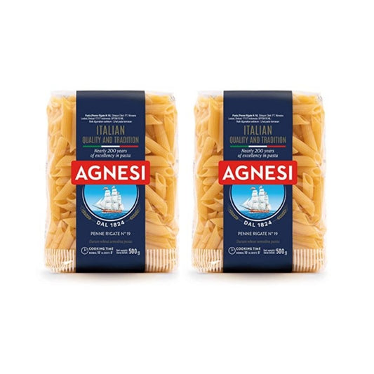 Agnesi Penne Pasta, 500g (Pack of 2) - Luckystore.in