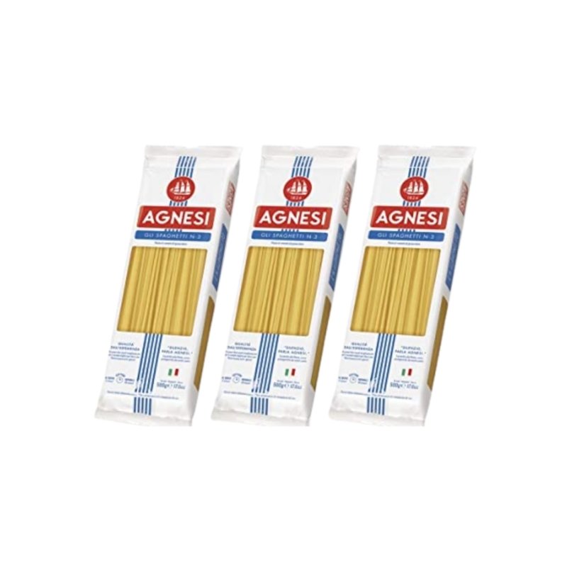 Agnesi Spaghetti N-3 Pasta 500g (Pack of 3) - Luckystore.in