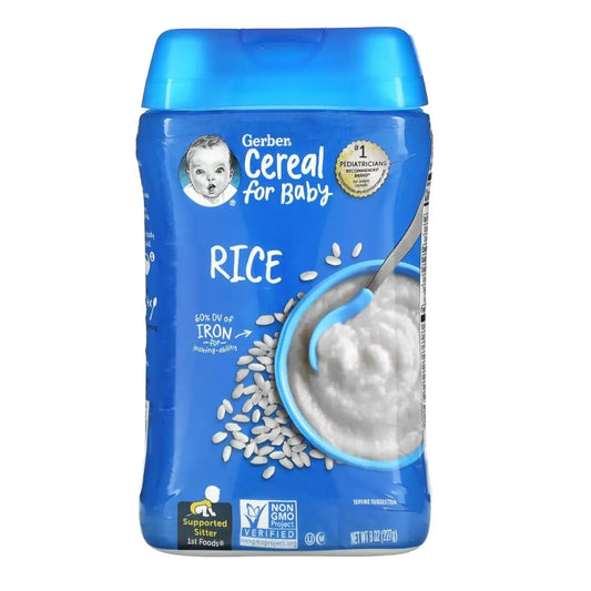 luckystore Imported baby foods  Gerber Cereal for Baby 1st Foods Rice Cereal, 8 oz (227 g)